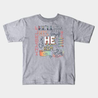 Pronoun Cloud - He Kids T-Shirt